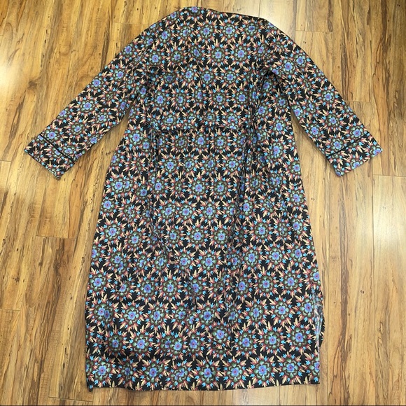 Peruvian Connection Tan and Black Kimono Robe - Picture 11 of 16